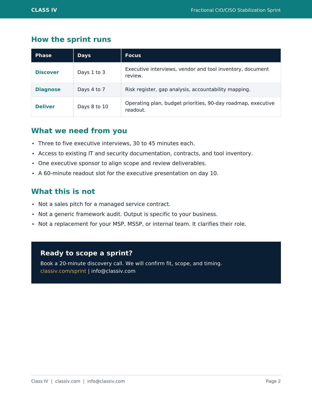 Stabilization Sprint outline, page 2
